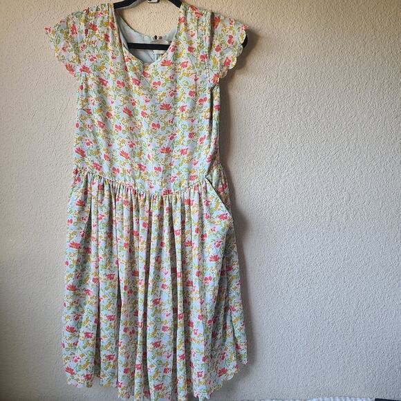 Matilda Jane Poppy Field Caravan Dress Scalloped Women's Size 8 - Picture 2 of 7